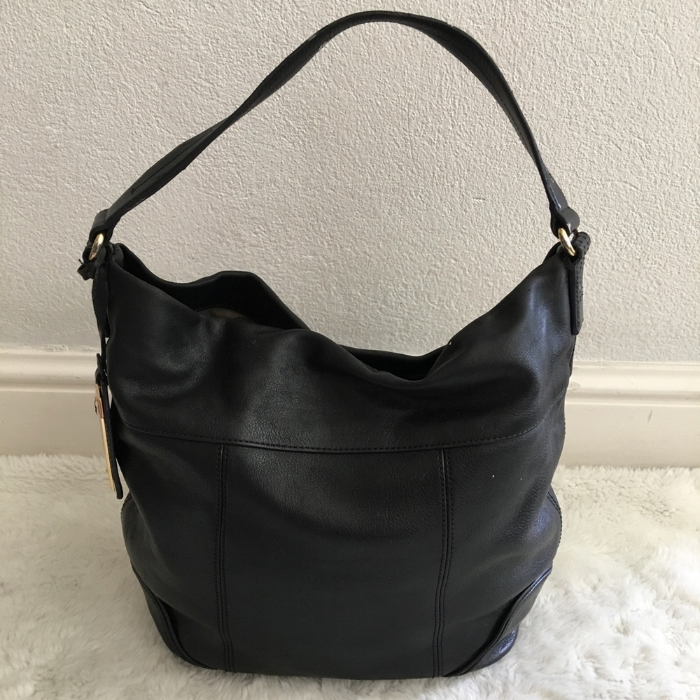 Ralph Lauren Black Leather Hobo Bag - Picture 2 of 8